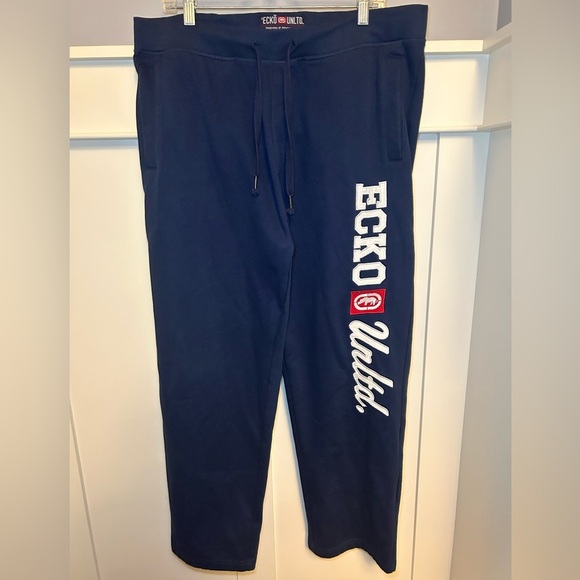 Ecko Unltd jumbo logo patch baggy sweatpants - Picture 1 of 10